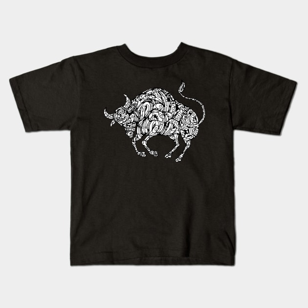 Taurus Kids T-Shirt by JOHNF